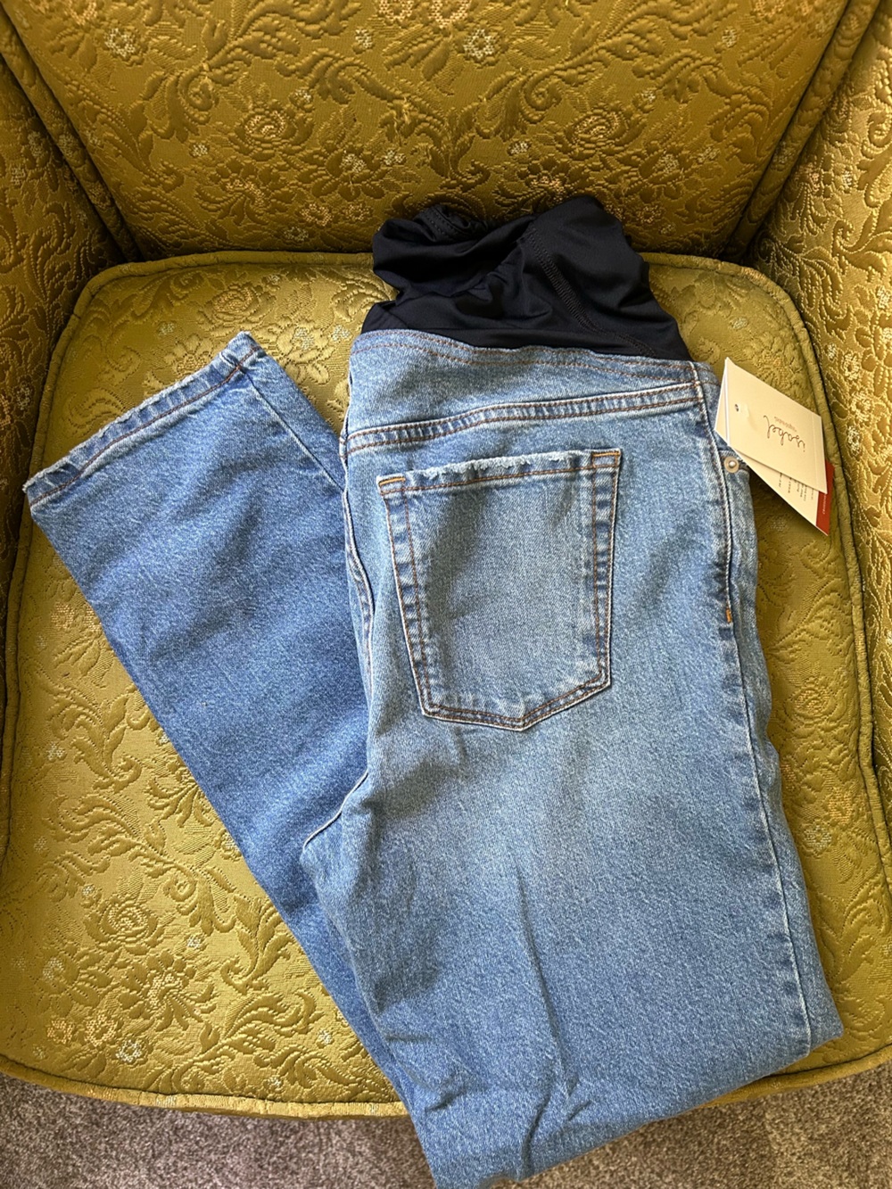 Isabel Maternity by Ingrid & Isabel Light Blue Straight-Leg Maternity Jeans